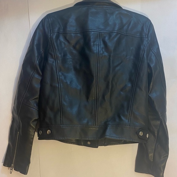 BLANK NYC Good Vibes Faux Leather Moto Jacket Size Medium NWOT - Picture 2 of 11